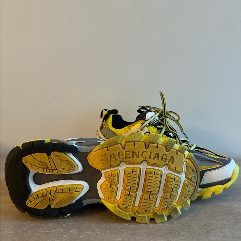 Balenciaga Yellow & Grey Track Sneakers sz 40 - Picture 3 of 6